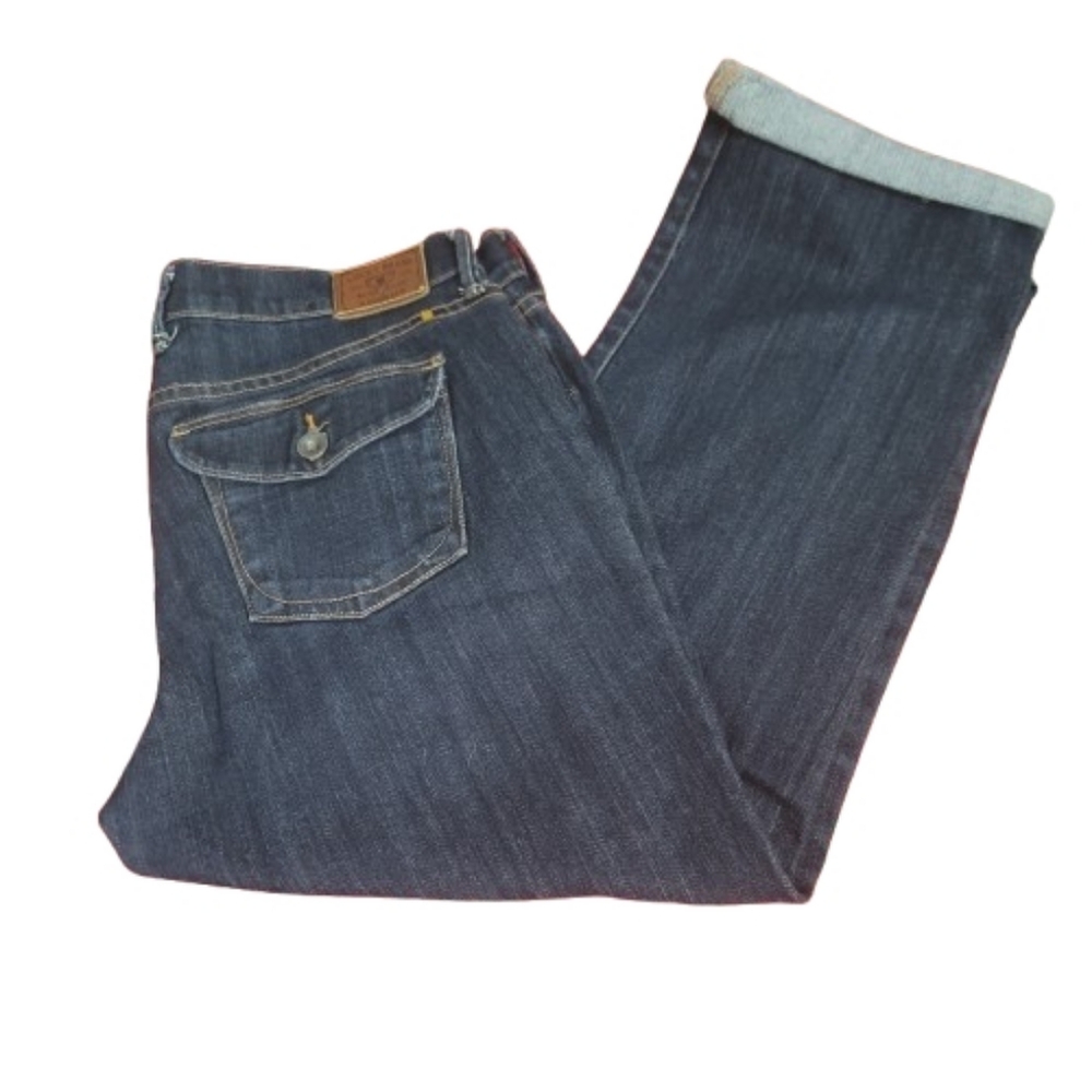 Lucky Brand Indigo Straight Crop Leg Jeans Little Cuff 10/30 Sweet N Crop